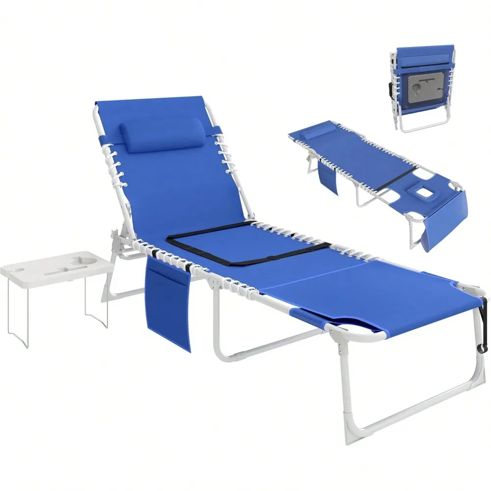 Outdoor Furniture Recliner Set - Tanning Chair Set Of 2 With
