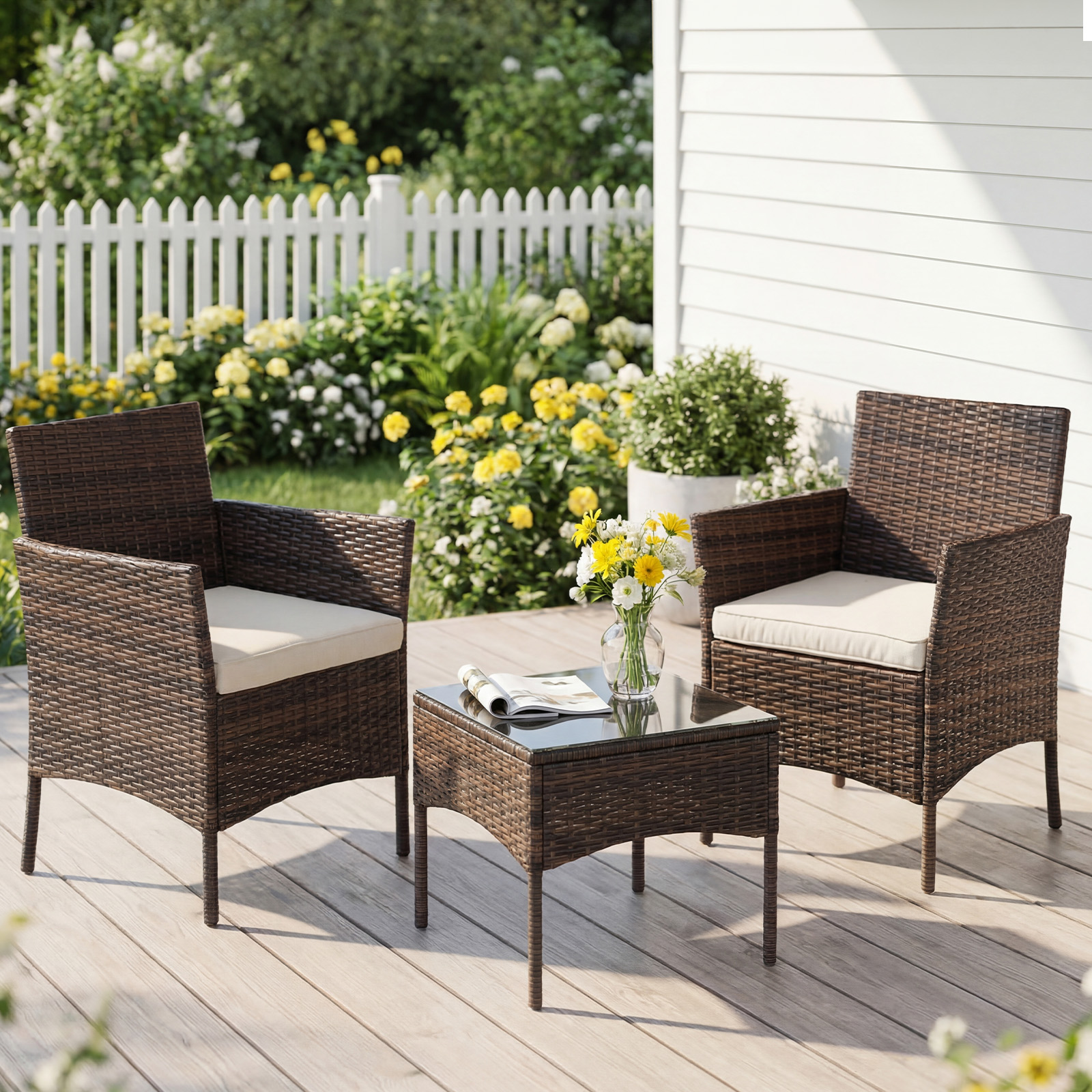 Outdoor Furniture On Sale - JHK 3 Pieces Outdoor Patio Furniture