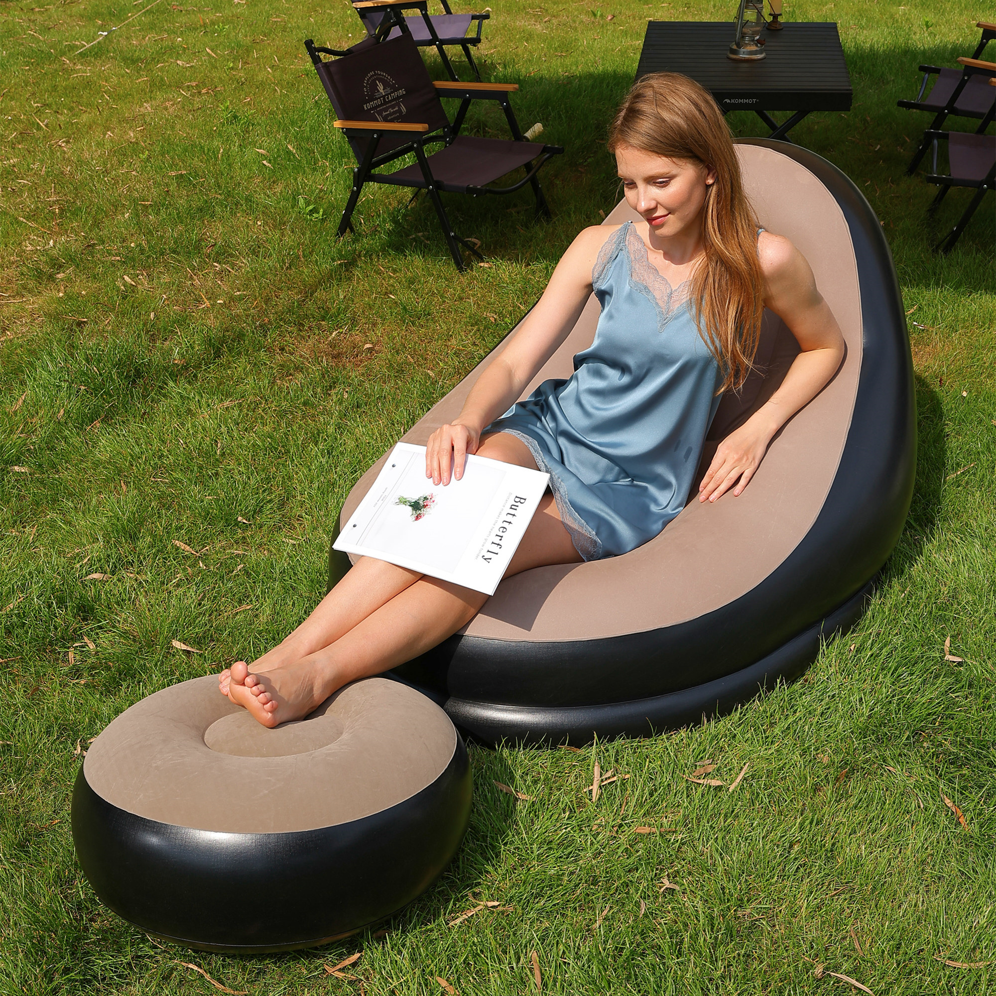 Lazy Couch Sofas Inflatable Ch - Outdoor Furniture Recliner Set ulasan dan harga
