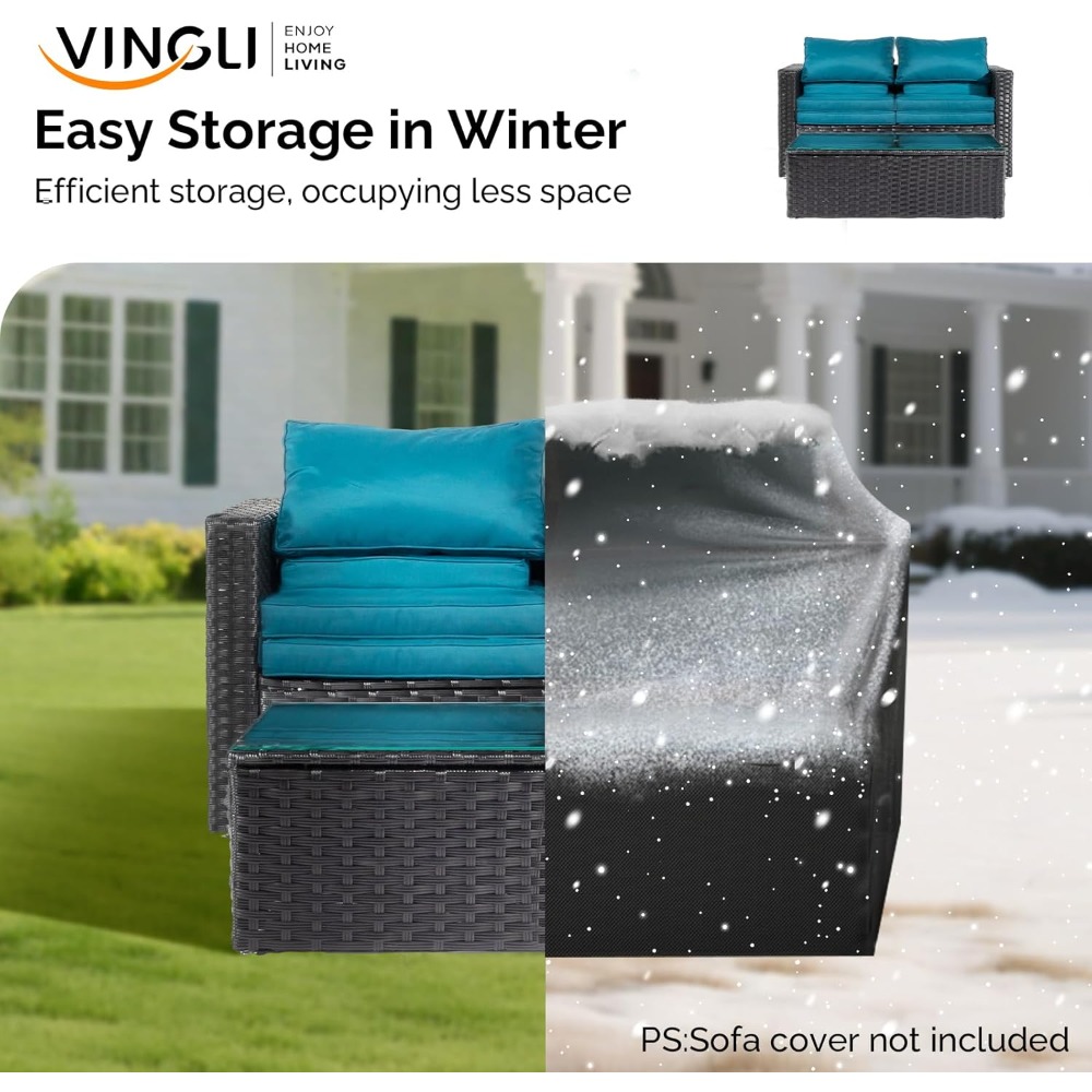 6 Pieces Wicker Patio Furnitur - Outdoor Furniture On Sale ulasan dan harga