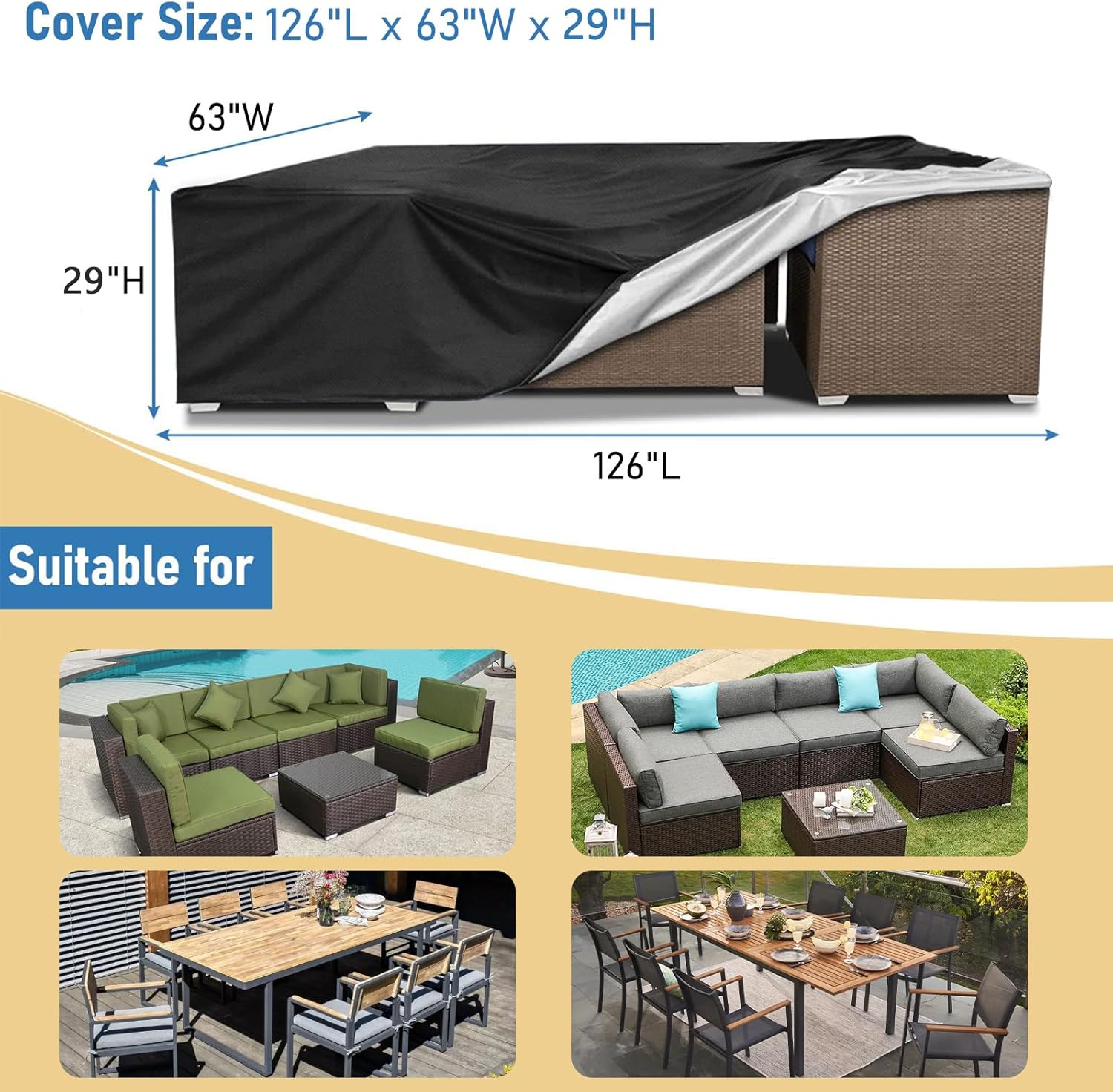 Heavy Duty Waterproof Patio Fu - Outdoor Furniture Heavy ulasan dan harga