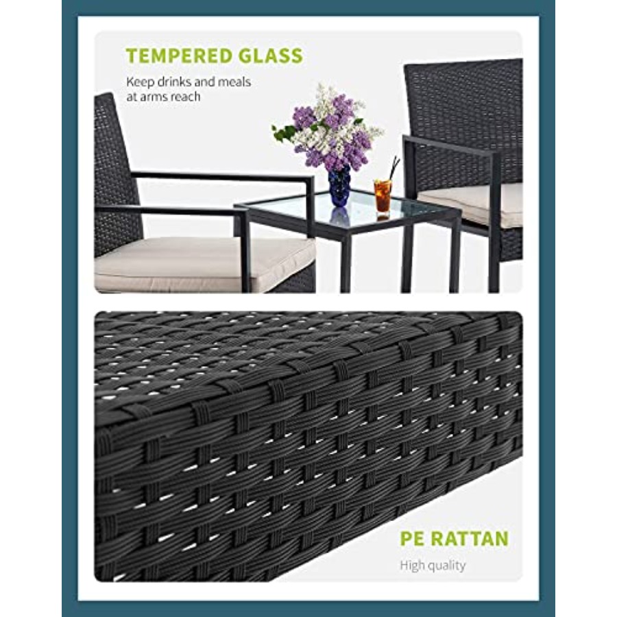FDW 3 Pieces Outdoor Patio Fur - Outdoor Furniture Patio ulasan dan harga