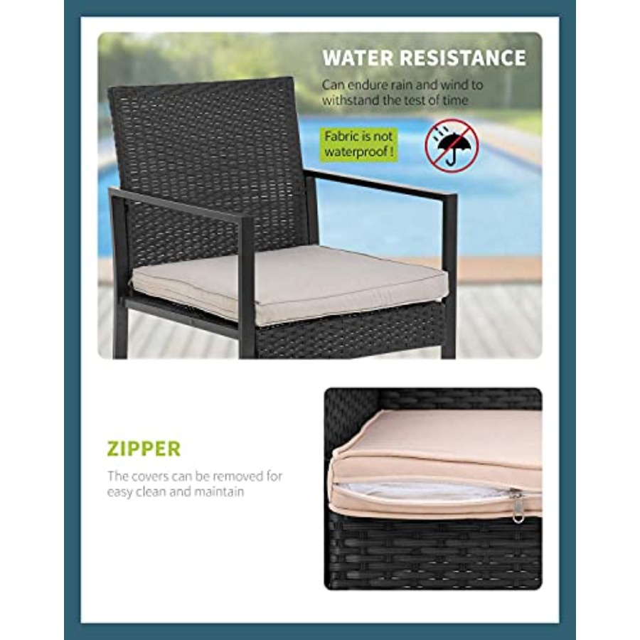 FDW 3 Pieces Outdoor Patio Fur - Outdoor Furniture Patio ulasan dan harga