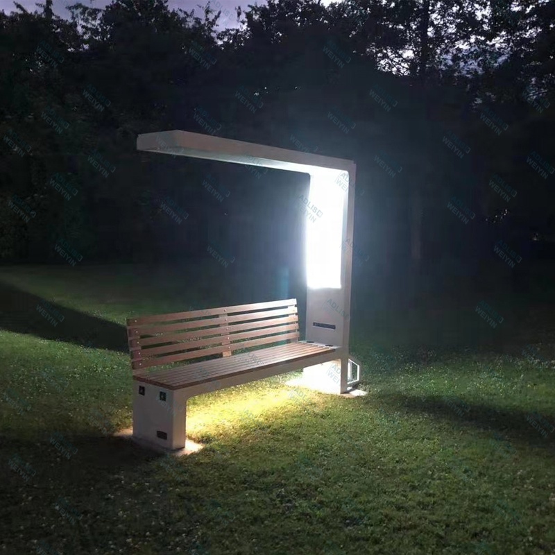 Urban Modern Smart Solar Cell  - Outdoor Furniture Wooden ulasan dan harga