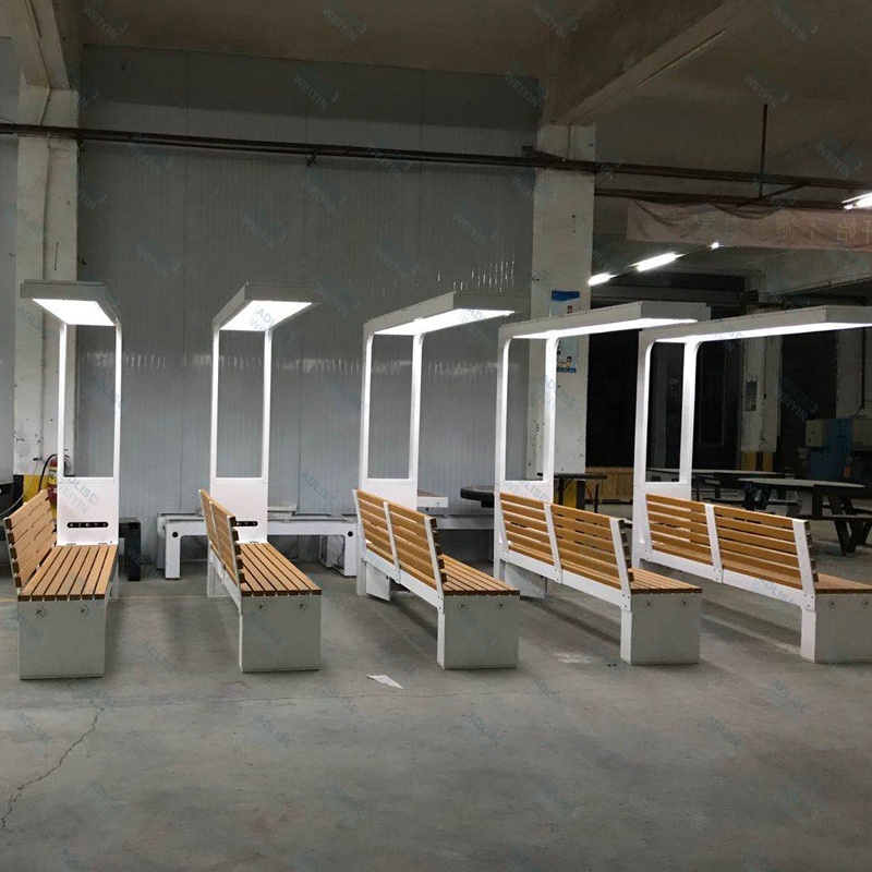 Urban Modern Smart Solar Cell  - Outdoor Furniture Wooden ulasan dan harga
