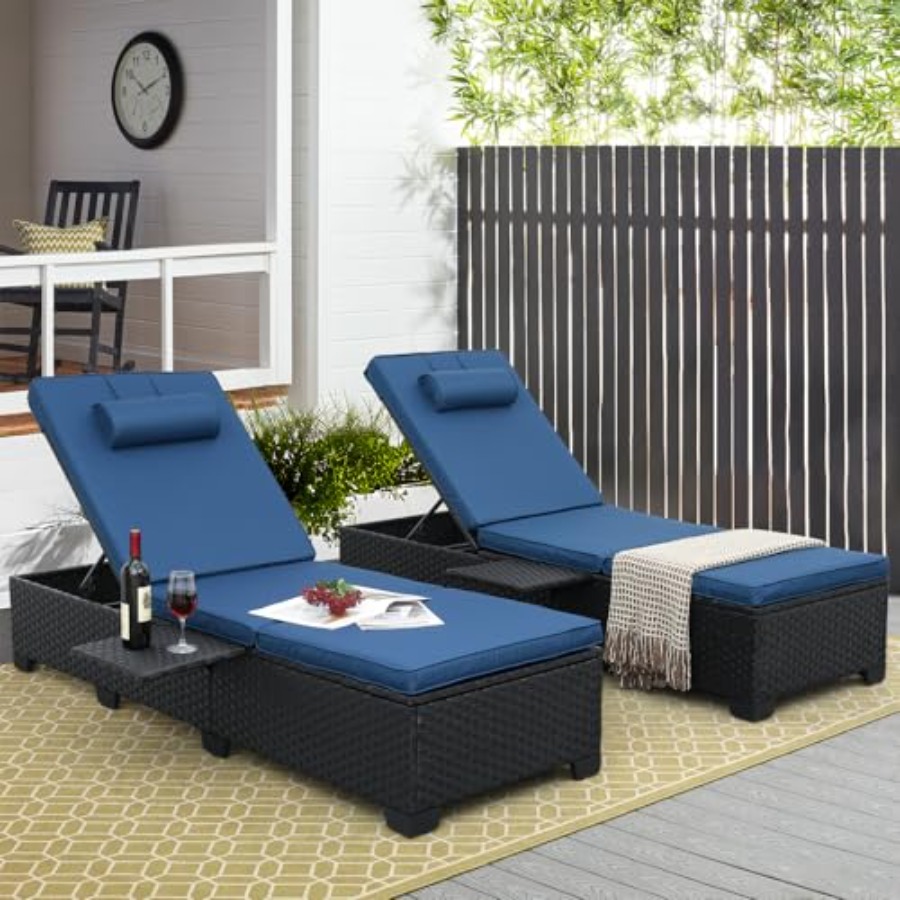 Outdoor Chaise Lounge Chairs f - Outdoor Furniture Recliner Set ulasan dan harga
