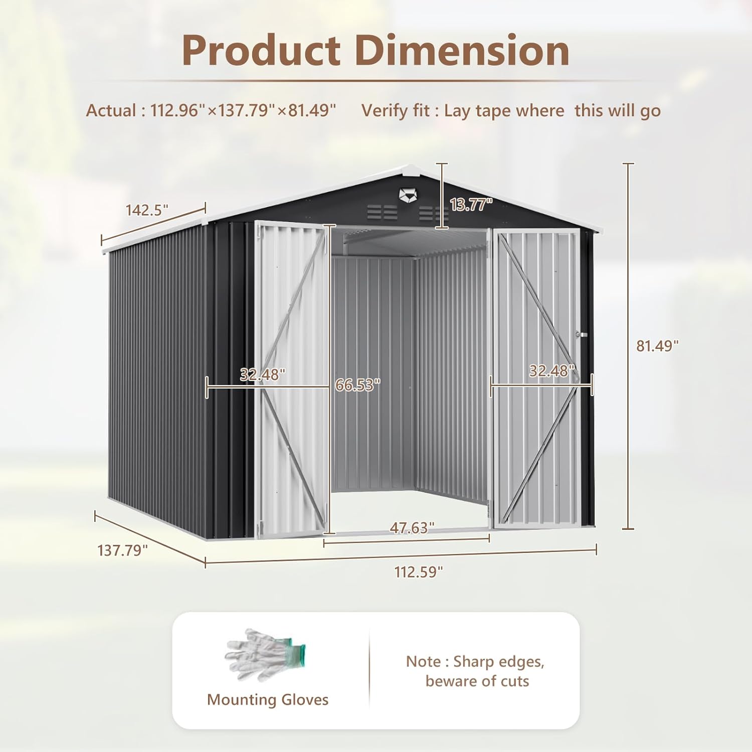 10x12 FT Metal Outdoor Storage - Outdoor Furniture Waterproof ulasan dan harga