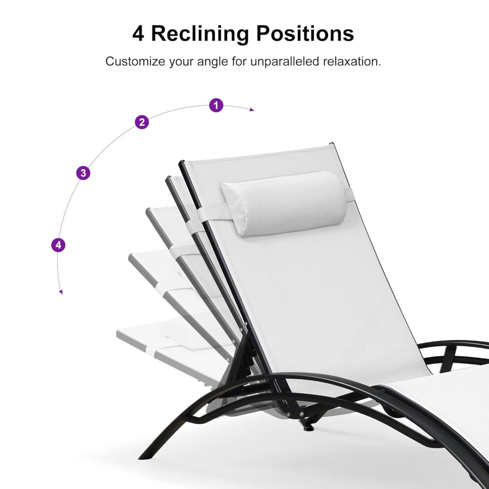 Patio Chaise Lounge Set of 3 O - Outdoor Furniture Recliner Set ulasan dan harga