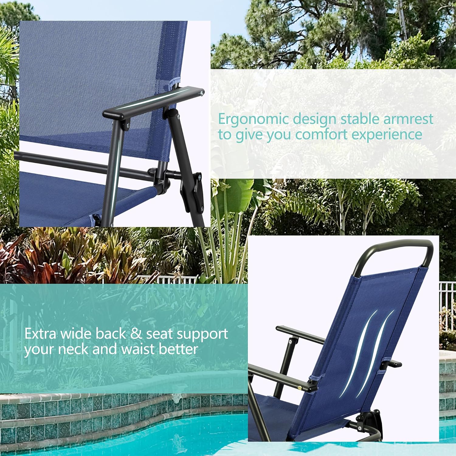 6 Pieces Folding Patio Dining  - Outdoor Furniture With Umbrella ulasan dan harga