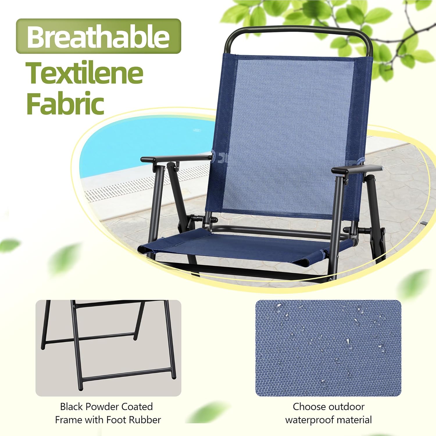 6 Pieces Folding Patio Dining  - Outdoor Furniture With Umbrella ulasan dan harga