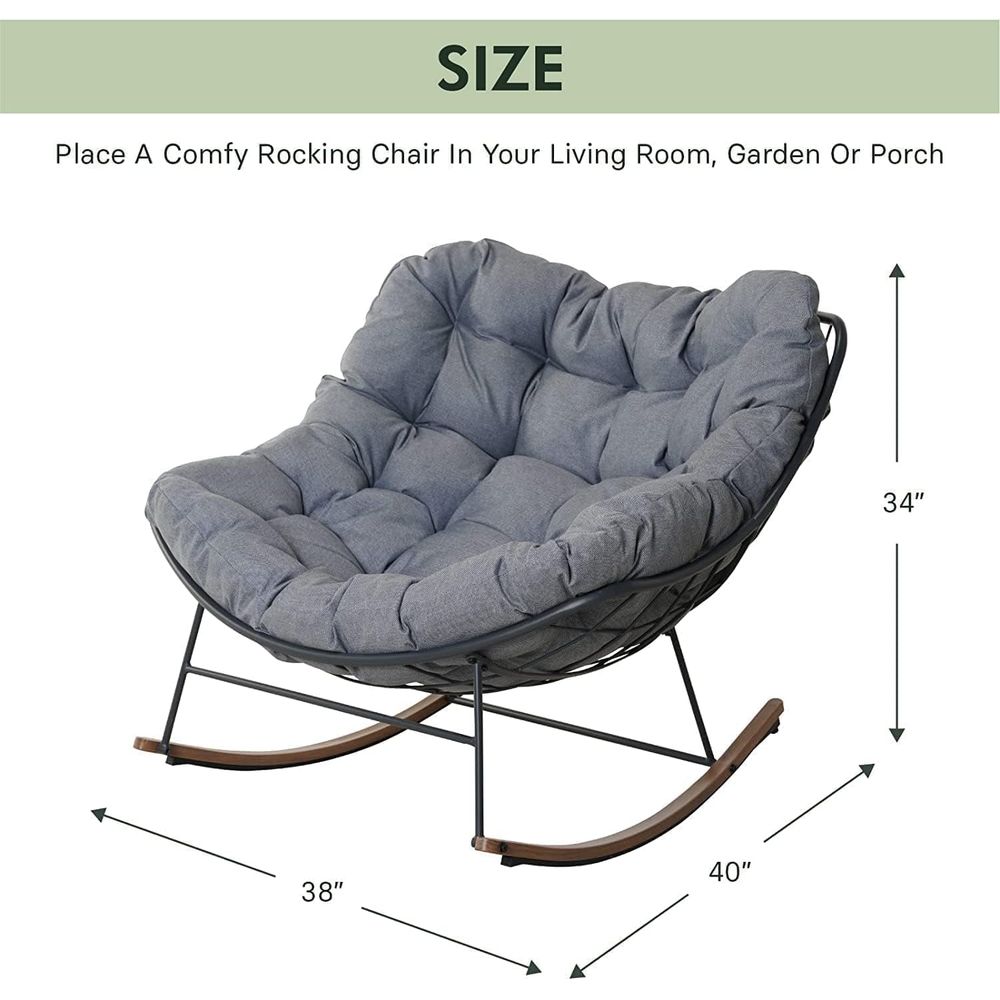 Outdoor Rocking Chair with Sma - Outdoor Furniture Recliner Set ulasan dan harga