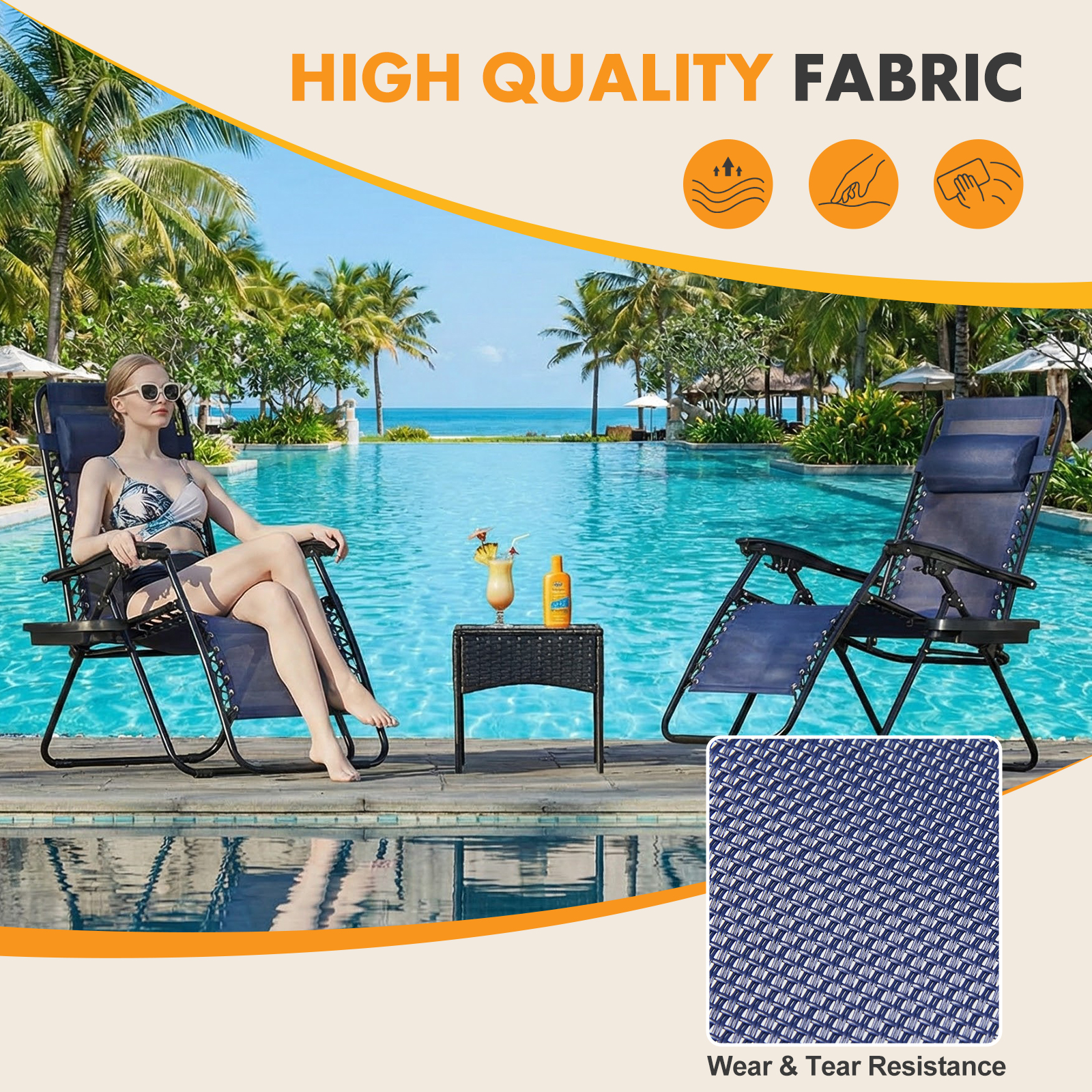 MCQ Outdoor Zero Gravity Chair - Outdoor Furniture Recliner Set ulasan dan harga