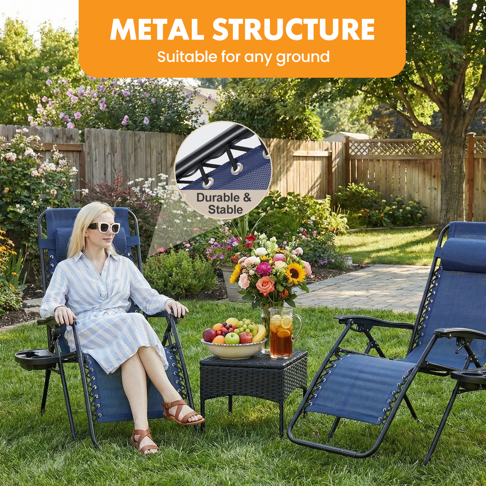 MCQ Outdoor Zero Gravity Chair - Outdoor Furniture Recliner Set ulasan dan harga