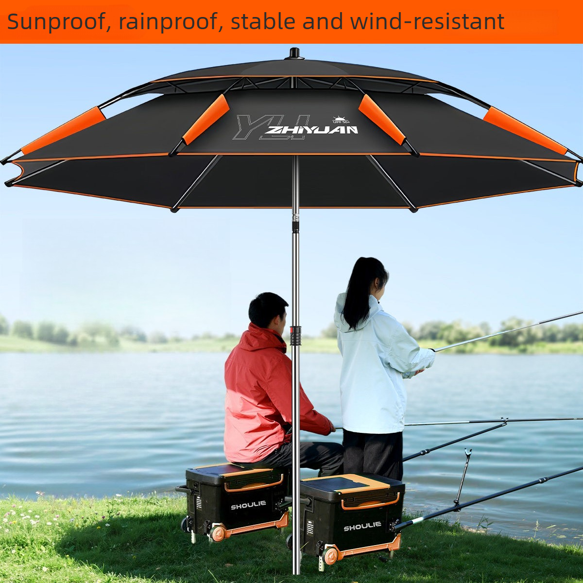 Large Fishing Umbrella, UPF 50 - Parasol Umbrella Large ulasan dan harga