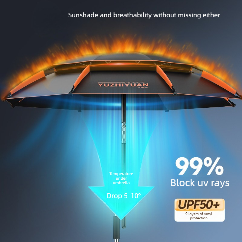 Large Fishing Umbrella, UPF 50 - Parasol Umbrella Large ulasan dan harga