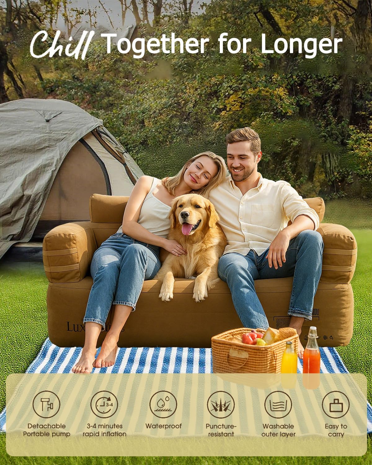 Portable Inflatable Couch for  - Outdoor Furniture Heavy ulasan dan harga