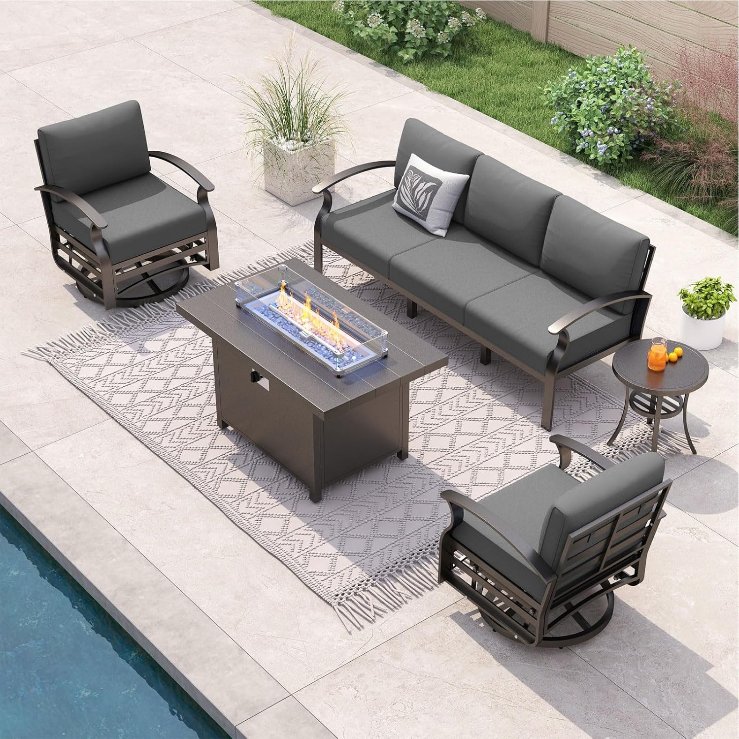 Aluminum Patio Furniture Set w - Outdoor Furniture On Sale ulasan dan harga