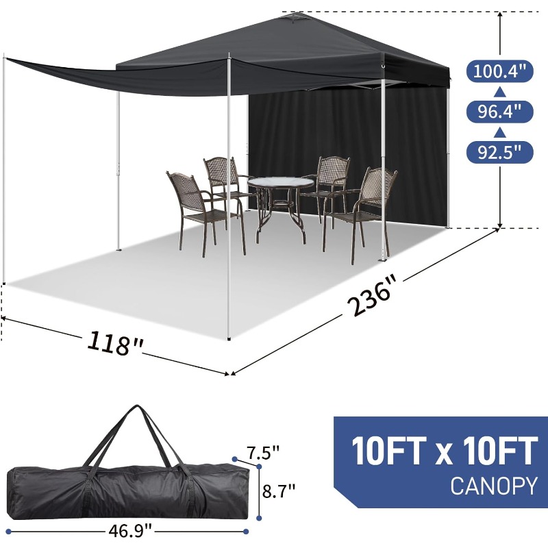 10X10Ft Pop Up Canopy Tent Ins - Outdoor Furniture Waterproof ulasan dan harga