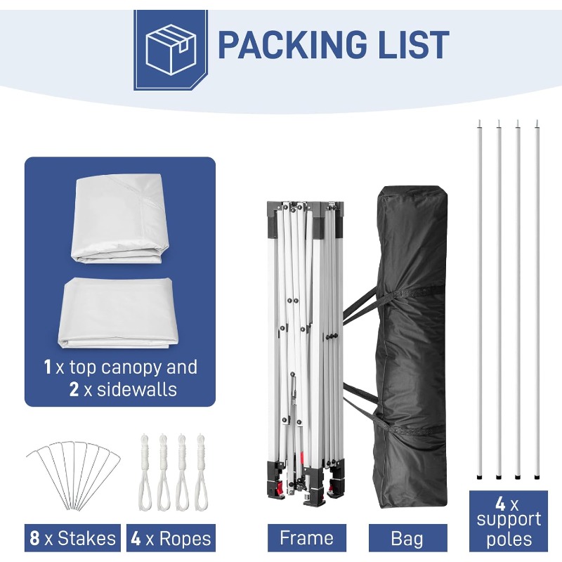 10X10Ft Pop Up Canopy Tent Ins - Outdoor Furniture Waterproof ulasan dan harga