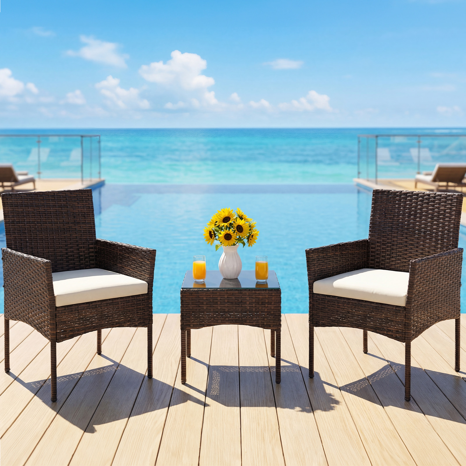 JHK Large Size 3 Pieces Outdoo - Outdoor Furniture On Sale ulasan dan harga