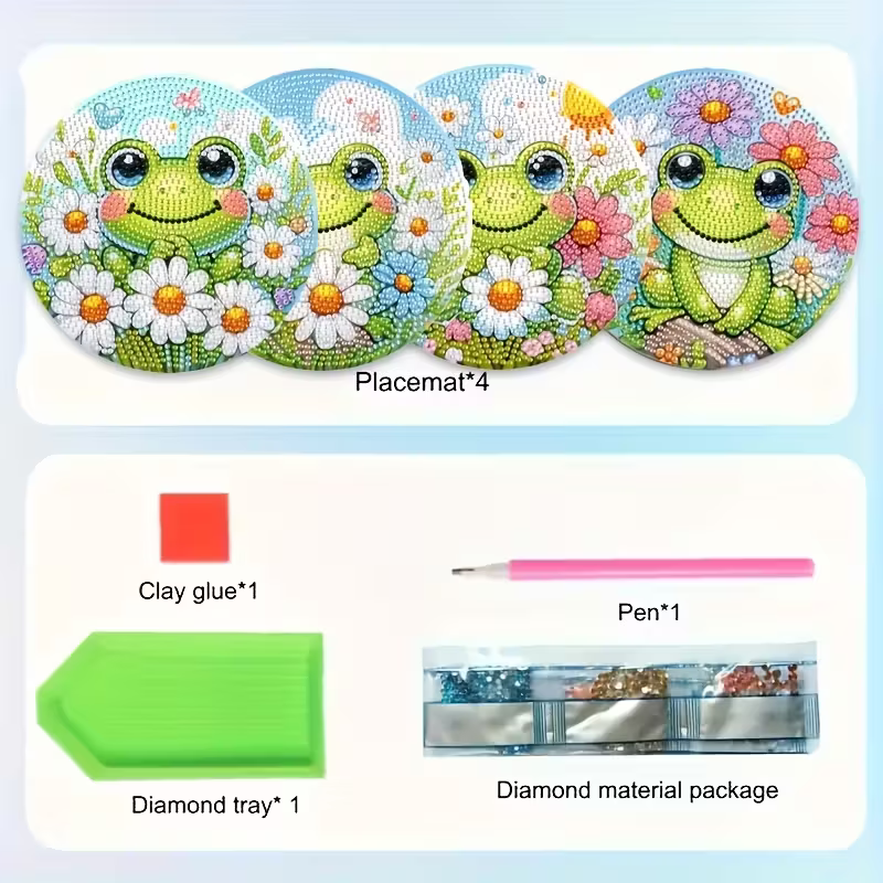 4-piece frog patterned wooden  - Outdoor Furniture Wooden ulasan dan harga