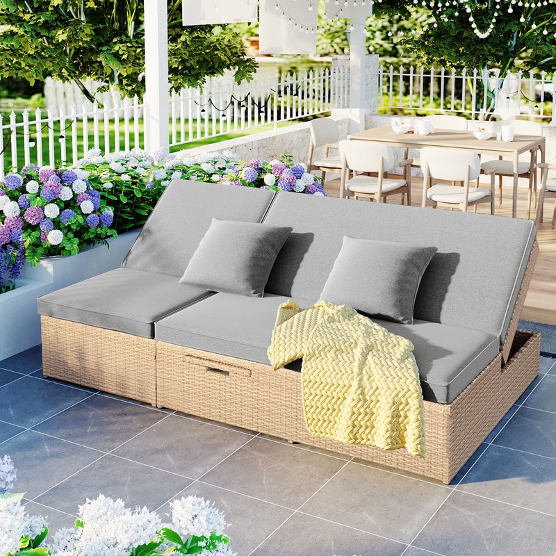 Topmax Outdoor Reclining Patio - Outdoor Furniture Recliner Set ulasan dan harga