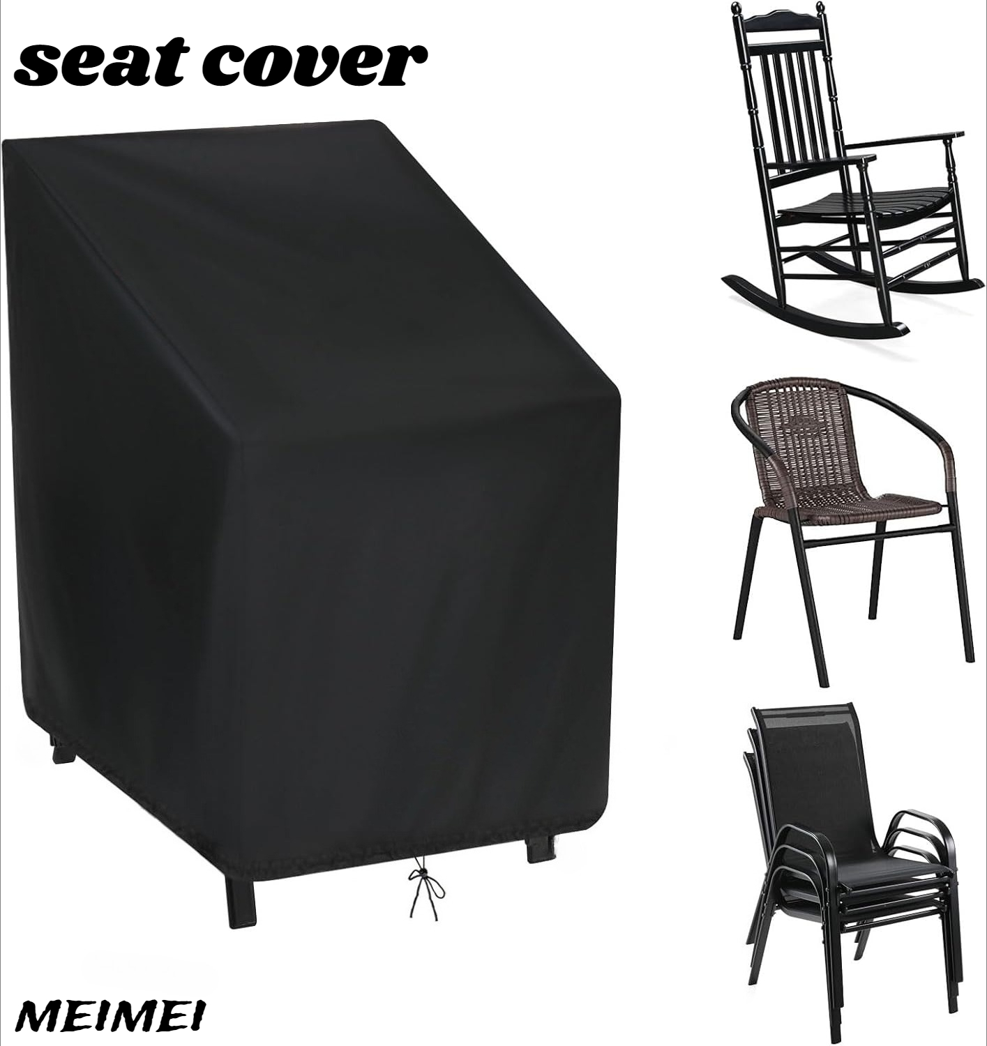 Stacked Chair Dust Cover Stora - Outdoor Furniture Waterproof ulasan dan harga