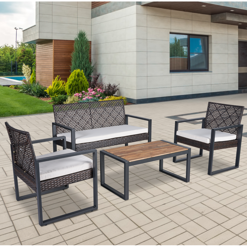 4-Piece Modern Wicker Outdoor  - Outdoor Furniture On Sale ulasan dan harga