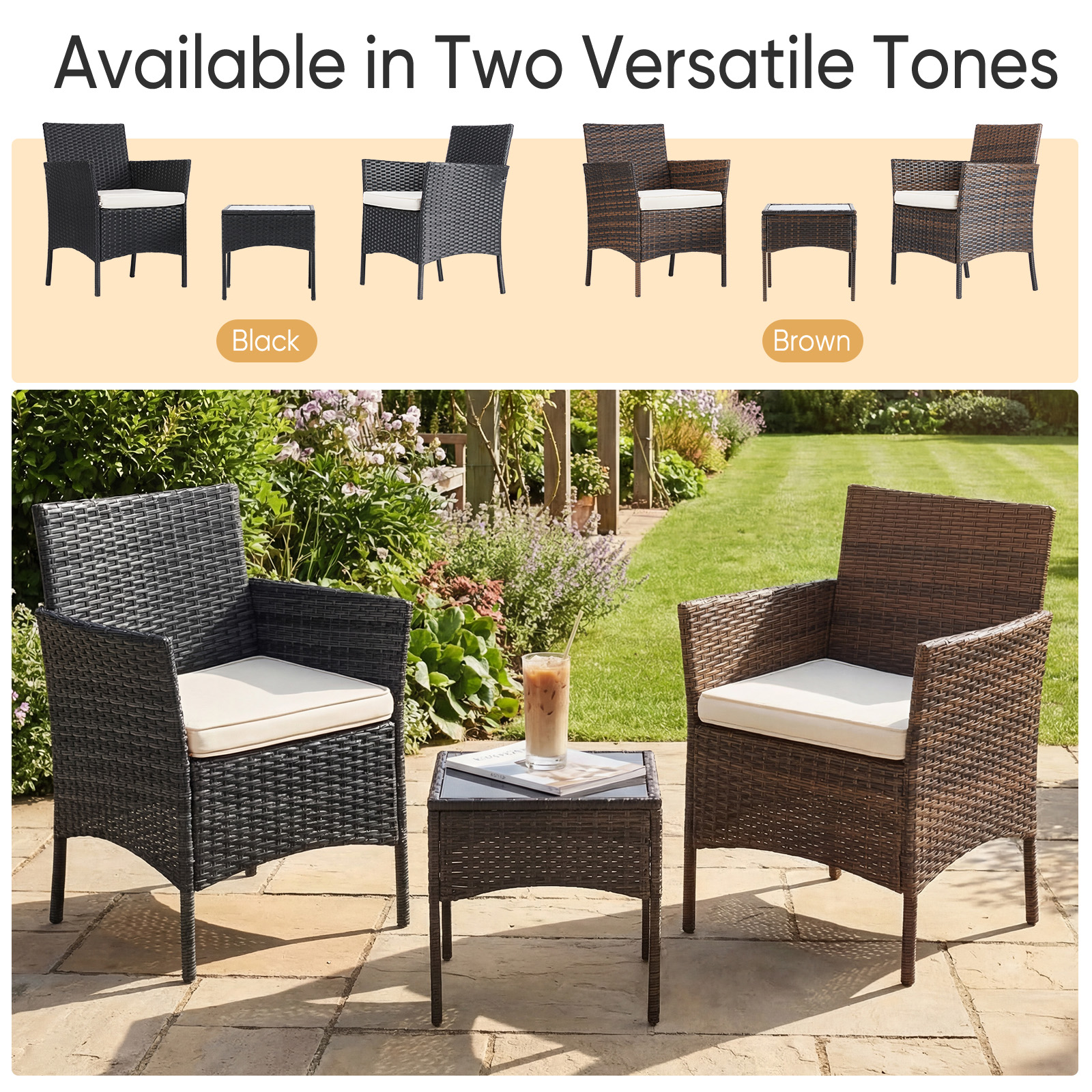 JHK 3 Pieces Outdoor Patio Fur - Outdoor Furniture On Sale ulasan dan harga