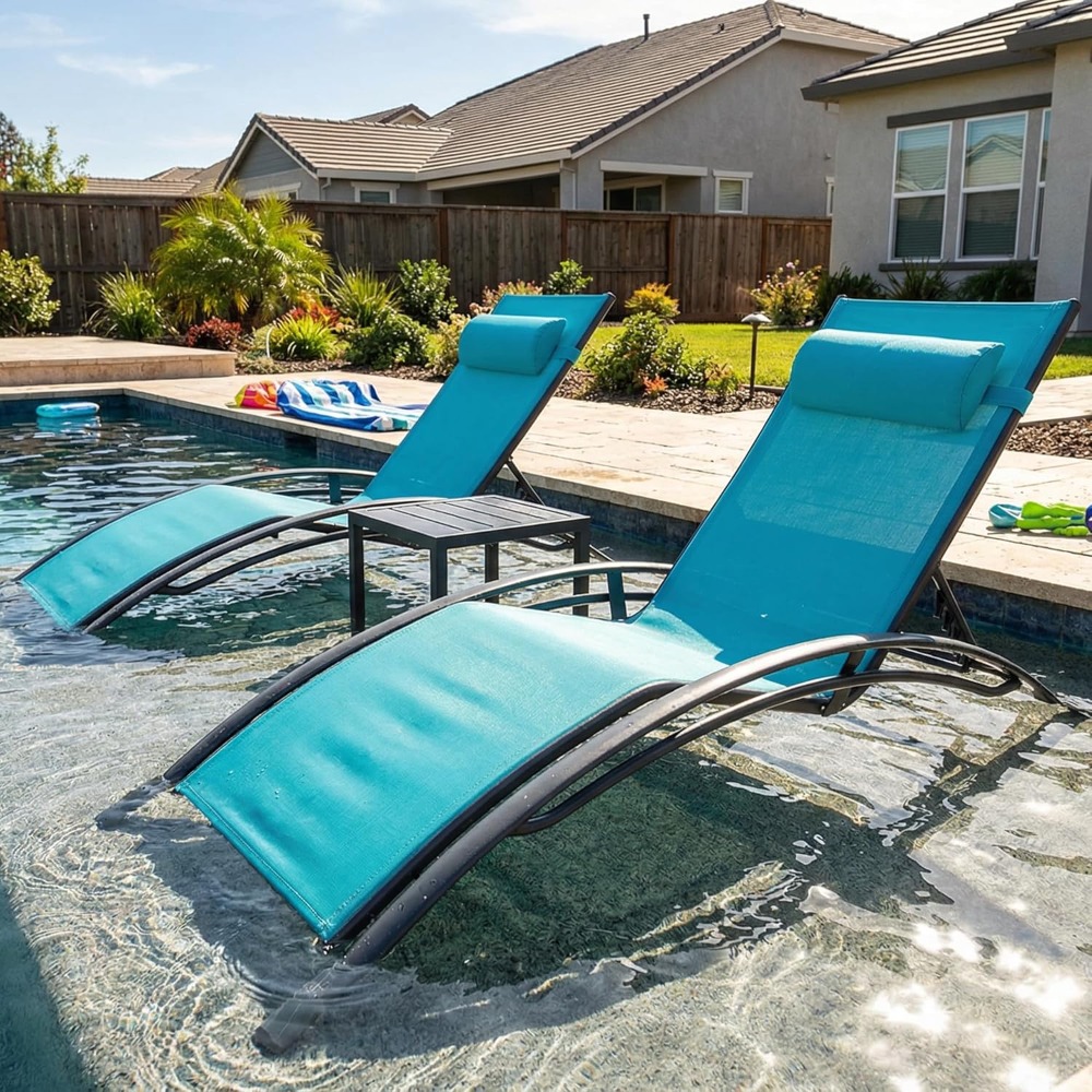 Patio Oversized Chaise Lounge  - Outdoor Furniture Recliner Set ulasan dan harga