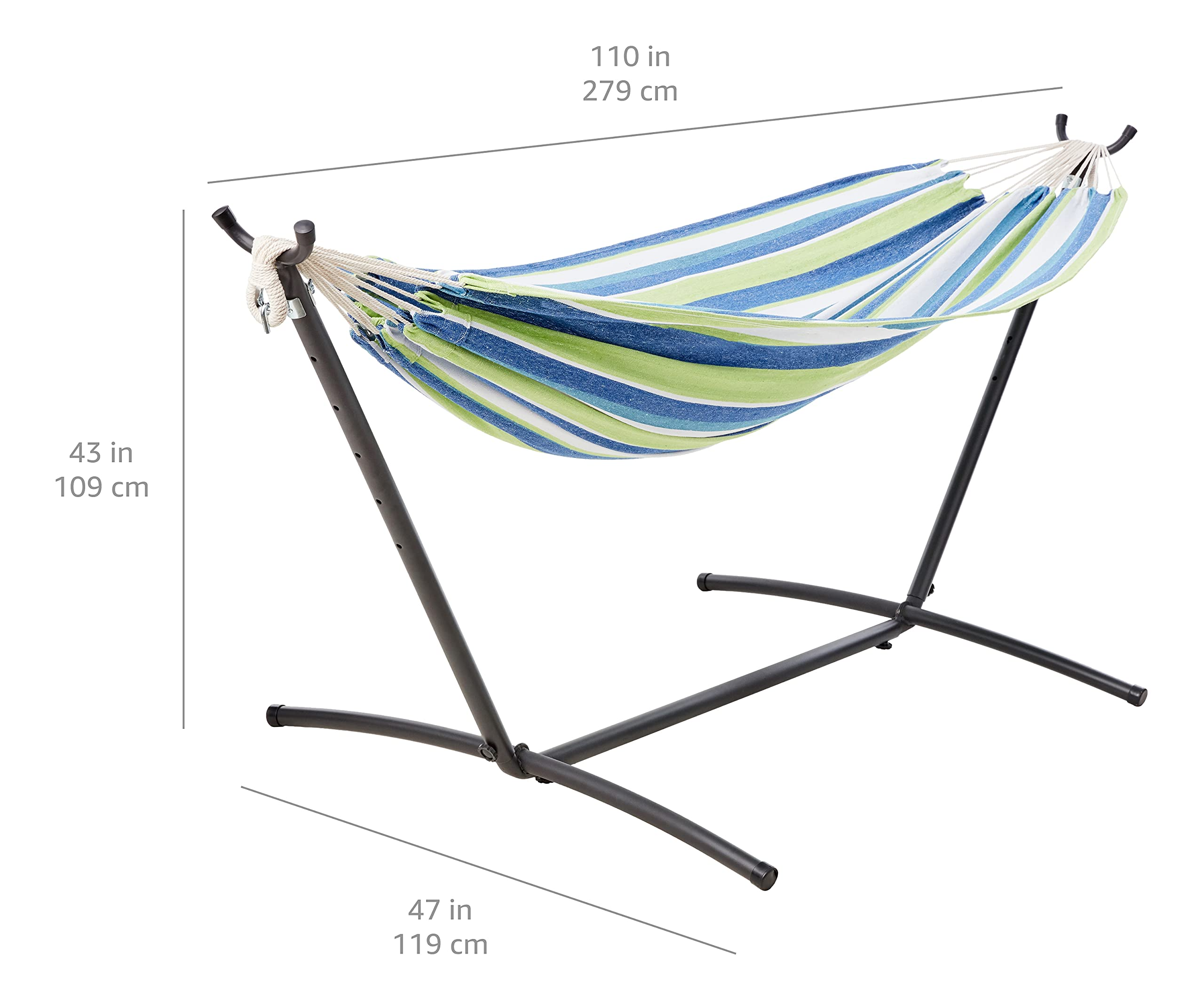 Basics Double Hammock Strips 4 - Outdoor Furniture Heavy ulasan dan harga