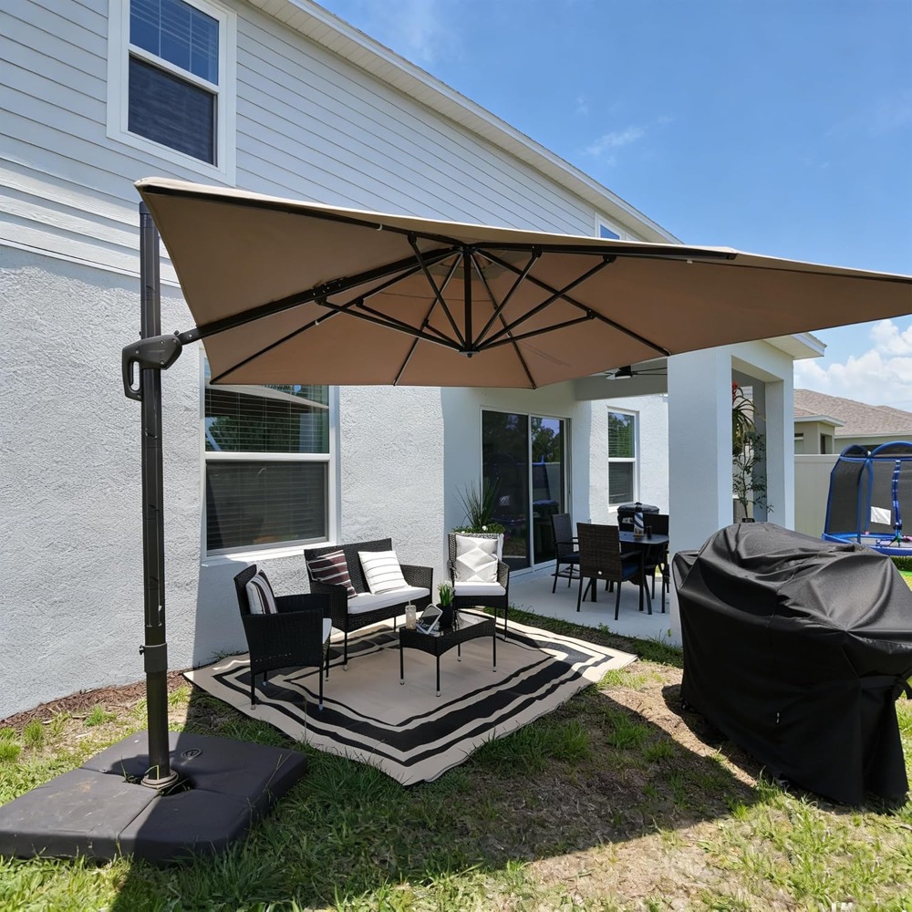 Rectangle Cantilever Patio Umb - Outdoor Furniture With Umbrella ulasan dan harga