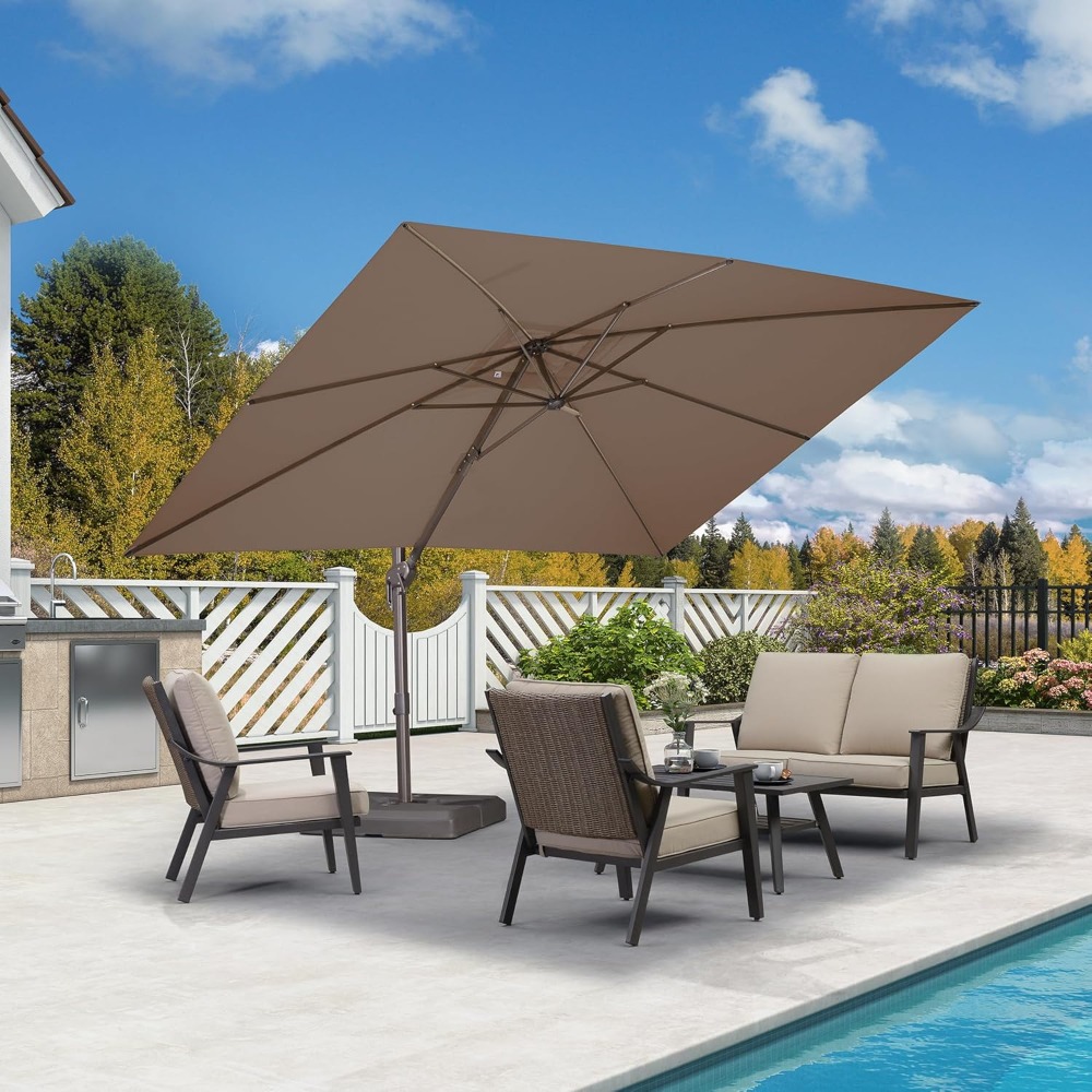 Rectangle Cantilever Patio Umb - Outdoor Furniture With Umbrella ulasan dan harga