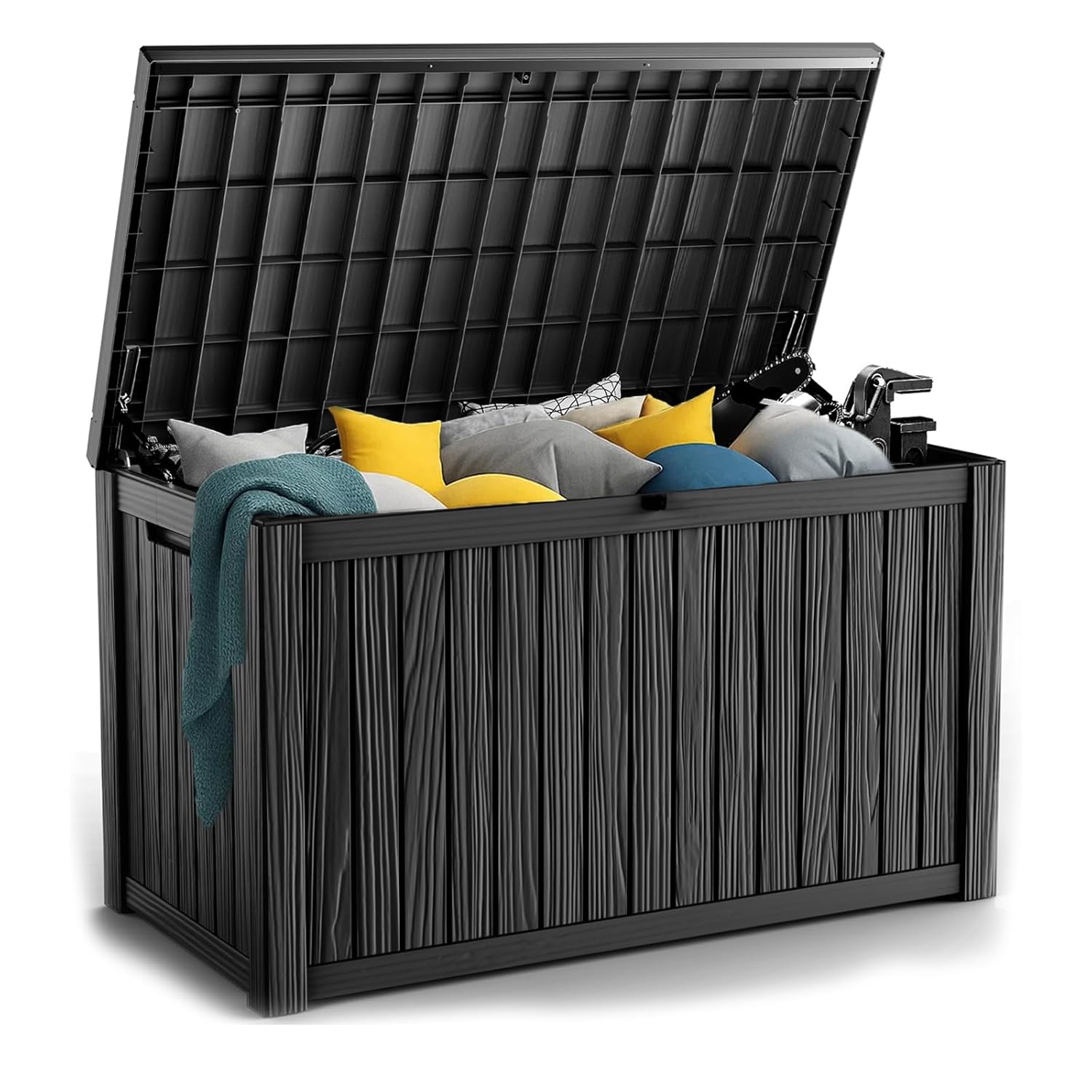 180Gal Lockable Resin Deck Box - Outdoor Furniture Waterproof ulasan dan harga