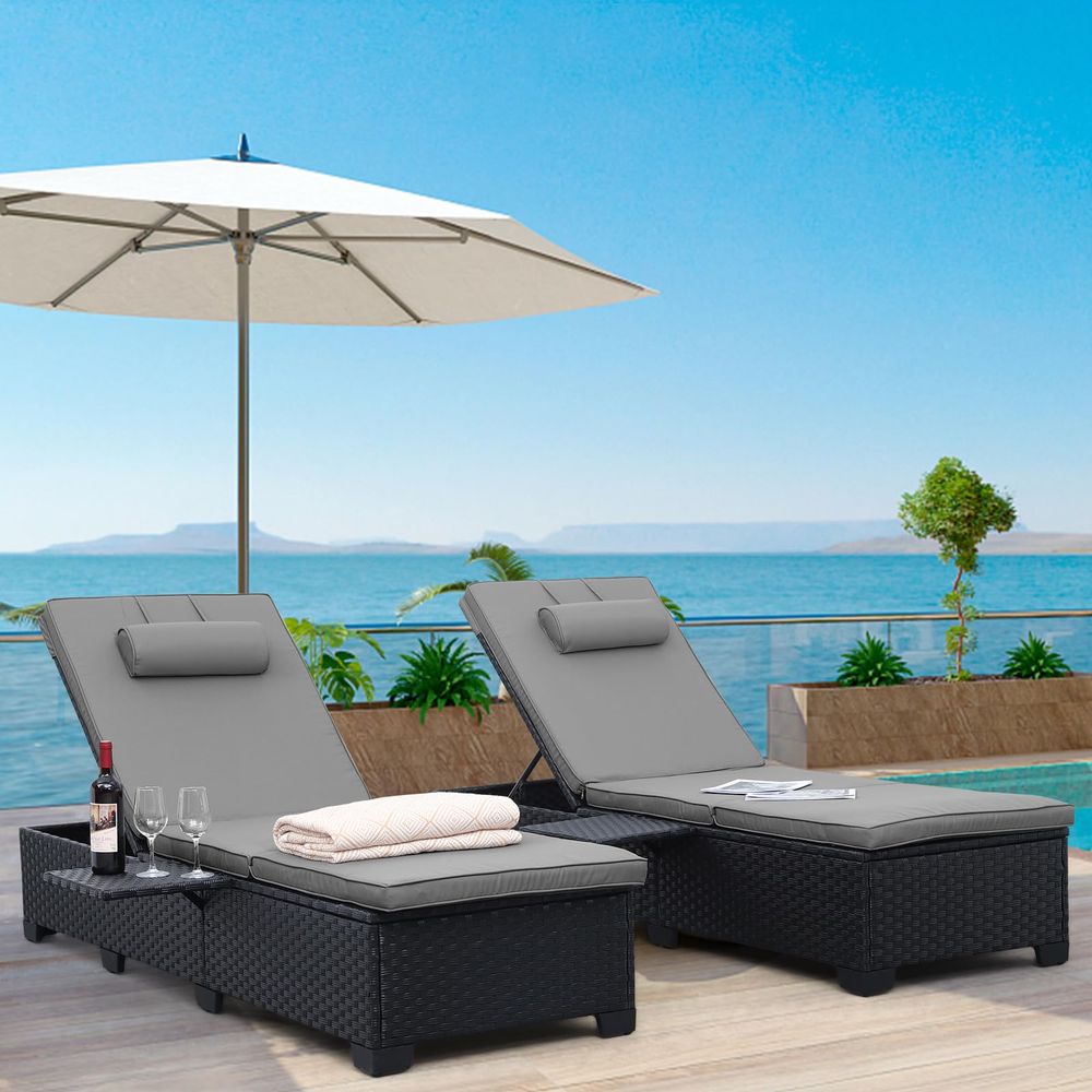 Outdoor Chaise Lounge Chairs f - Outdoor Furniture Recliner Set ulasan dan harga