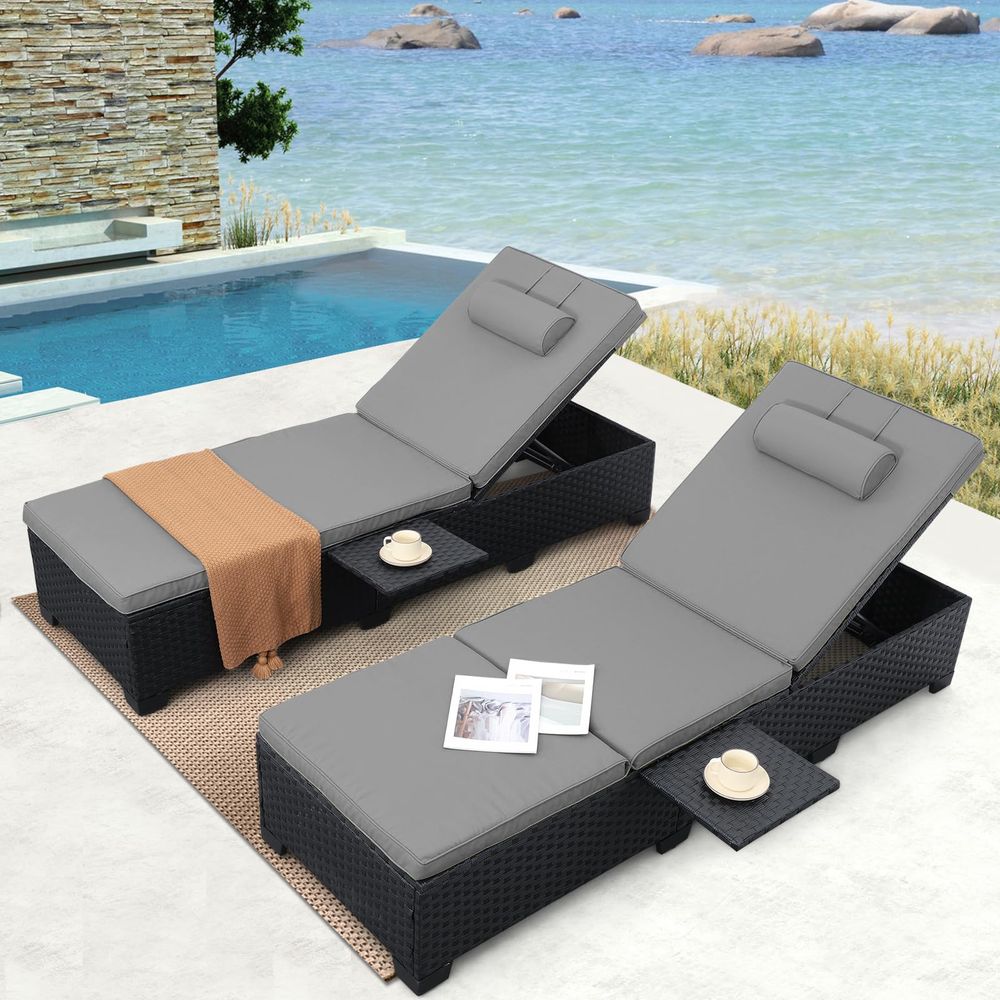 Outdoor Chaise Lounge Chairs f - Outdoor Furniture Recliner Set ulasan dan harga