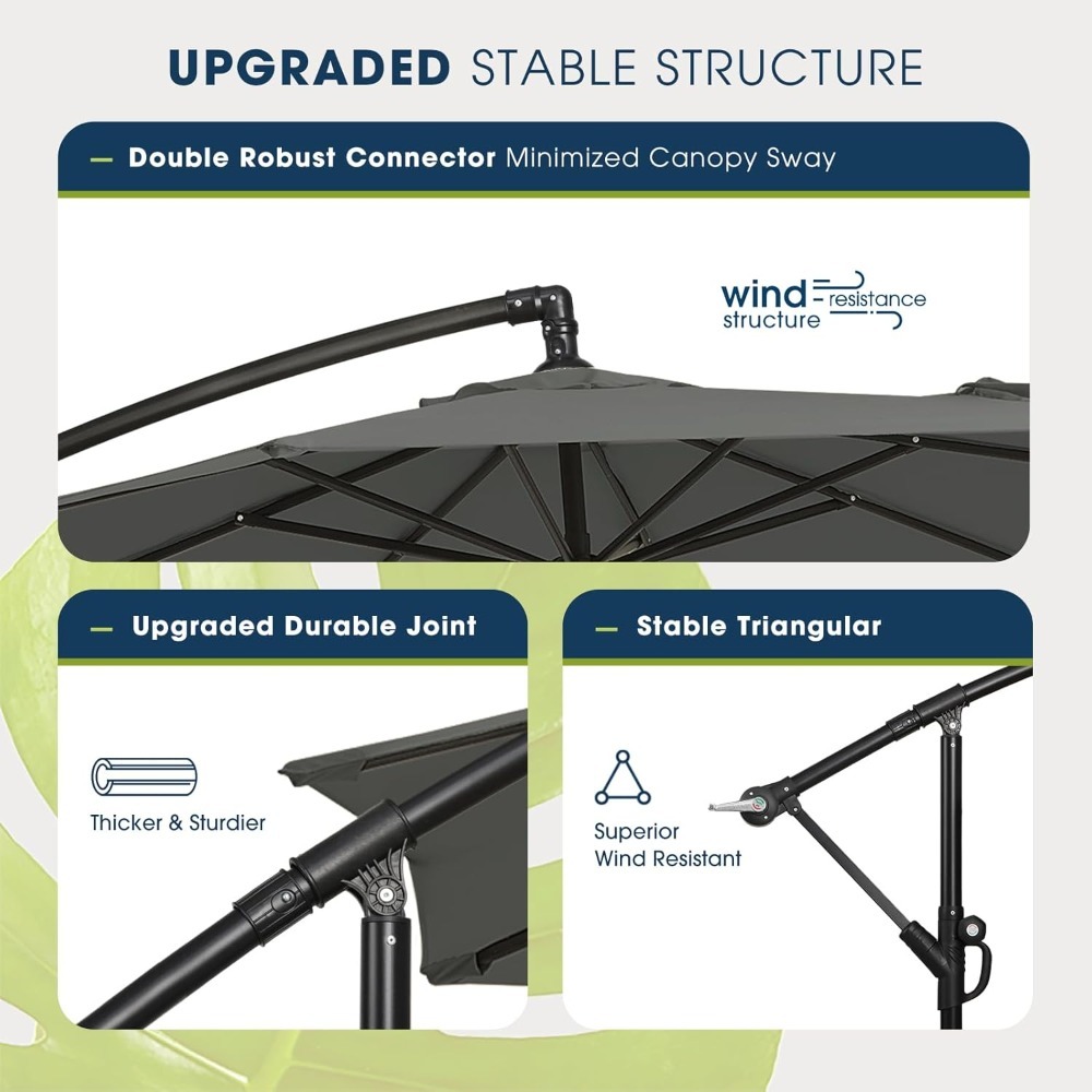 10ft Patio Umbrella with Base  - Outdoor Furniture With Umbrella ulasan dan harga